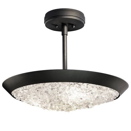 Frozen Cirrus Crystal Gem Semi-Flush Ceiling Light