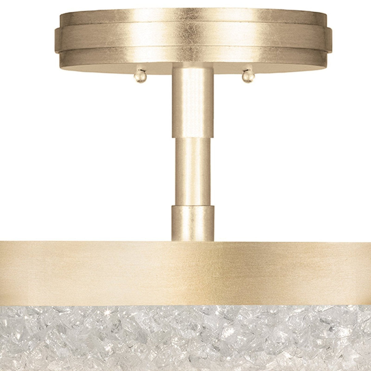 Frozen Cirrus Crystal Gem Semi-Flush Ceiling Light