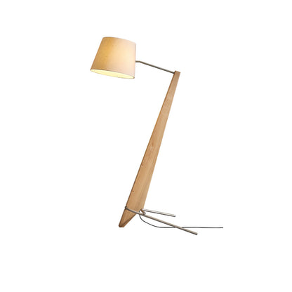 Silva Giant Floor Lamp L 35.4″ x W 15.7″ x H 70.9″ / L 90cm x W 40cm x H 180cm / Nature wood color & Beige / US Plug