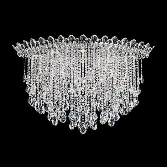 Garlanded Pendeloque Clear Heritage Crystal Flush Mount