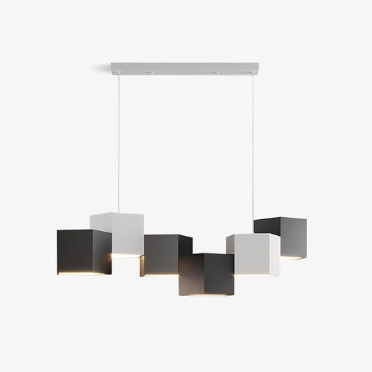 Geometric Block White Multi-Color LED Pendant