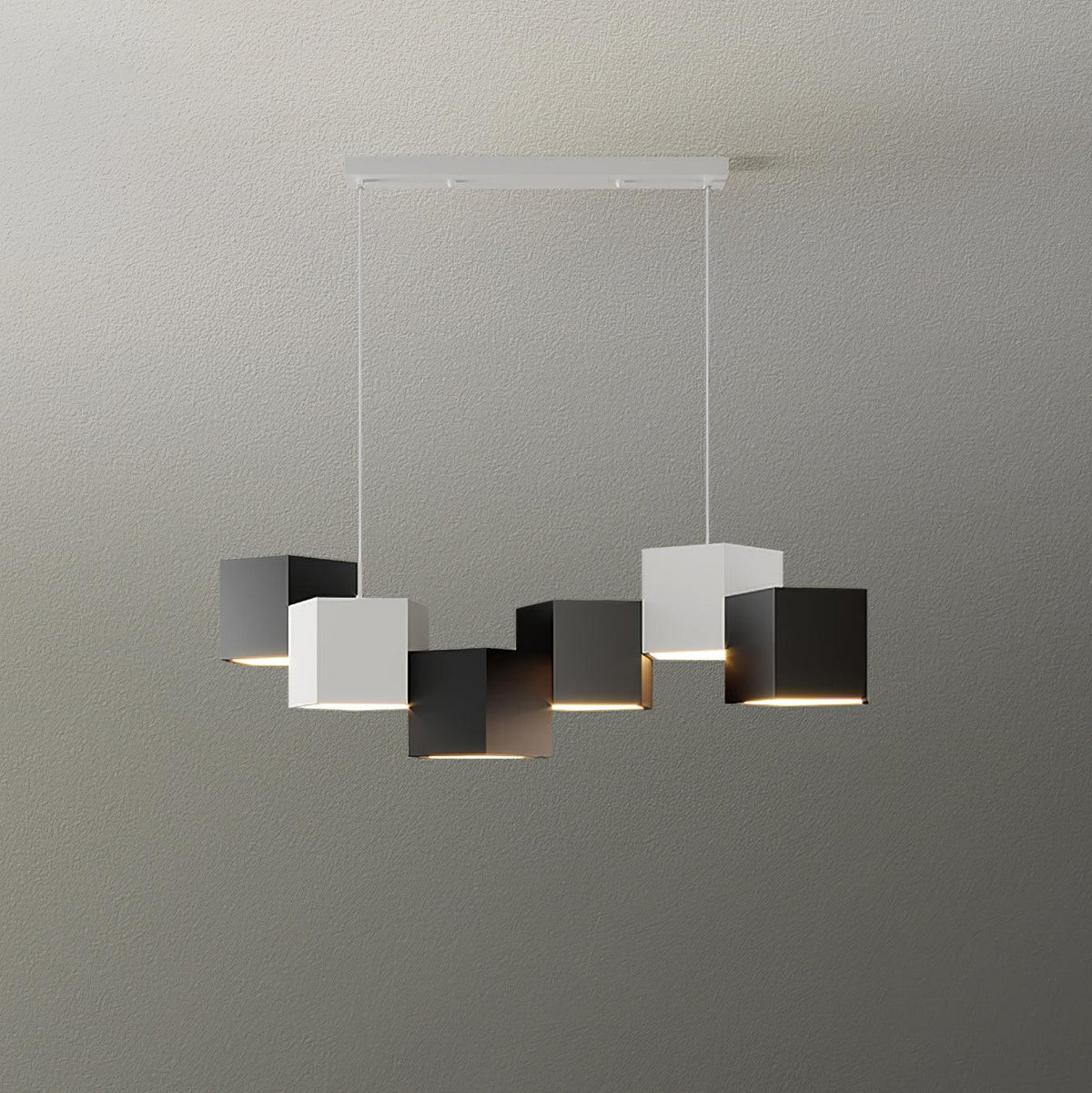 Geometric Block White Multi-Color LED Pendant