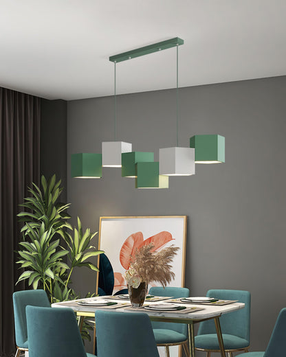Geometric Block White Multi-Color LED Pendant