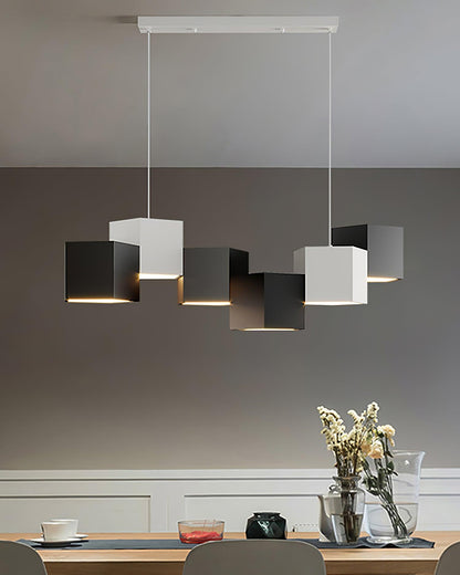 Geometric Block White Multi-Color LED Pendant