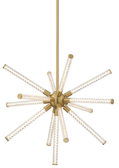 Gilded Arc Acrylic LED Chandelier