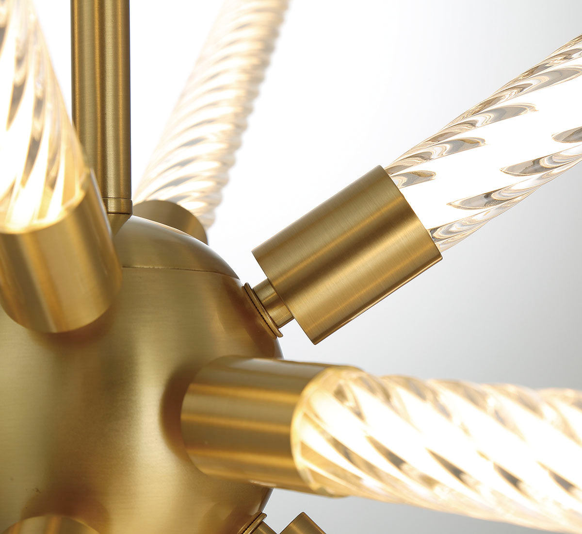 Gilded Arc Acrylic LED Chandelier