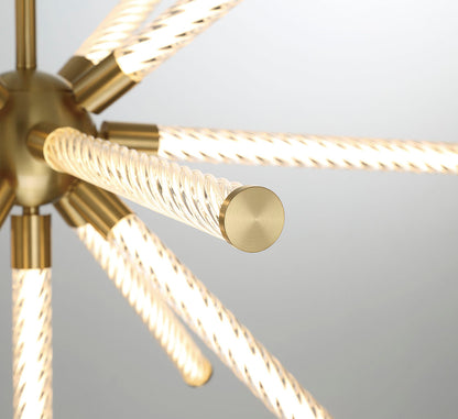Gilded Arc Acrylic LED Chandelier