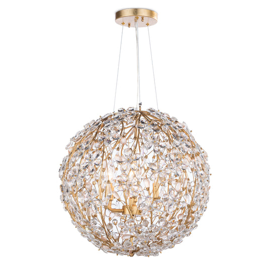 Gilded Crystal Bloom Chandelier
