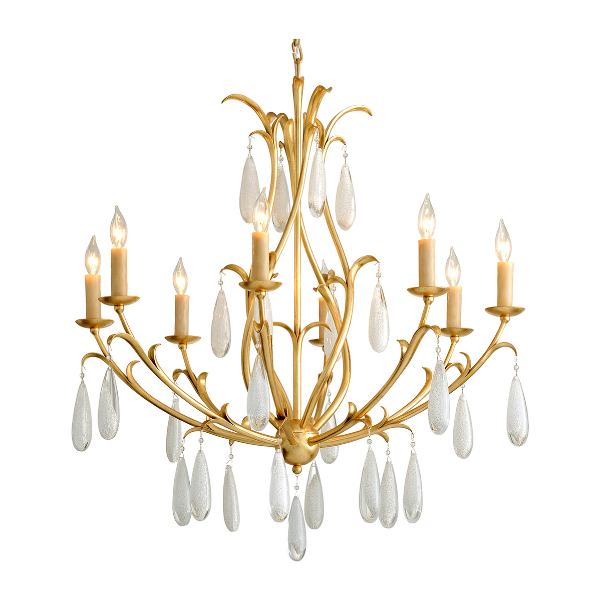 Gilded Eight-Light Decorative Chandelier