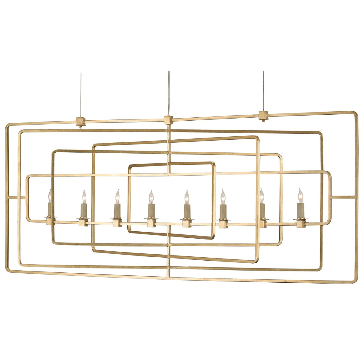 Gilded Frame Linear Chandelier