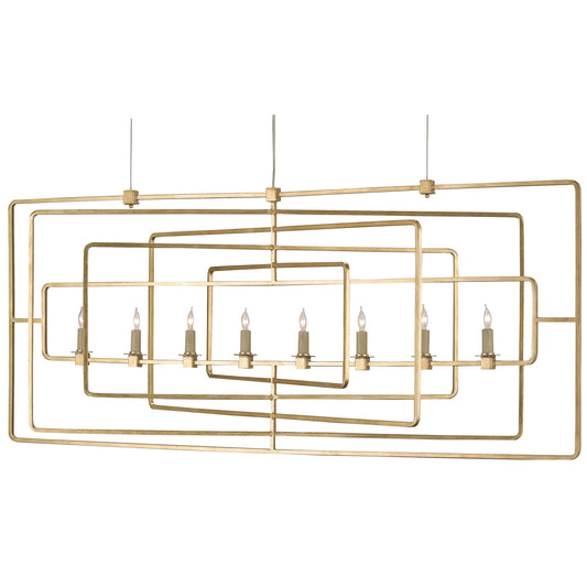 Gilded Frame Linear Chandelier