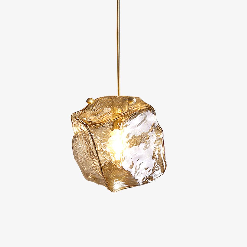 Glacier Drop Brass Multi-Light Pendant