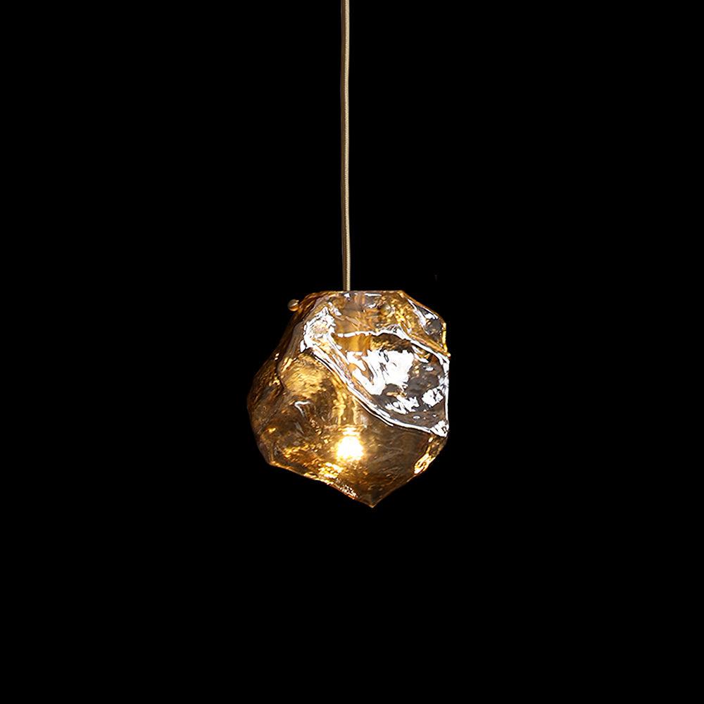 Glacier Drop Brass Multi-Light Pendant