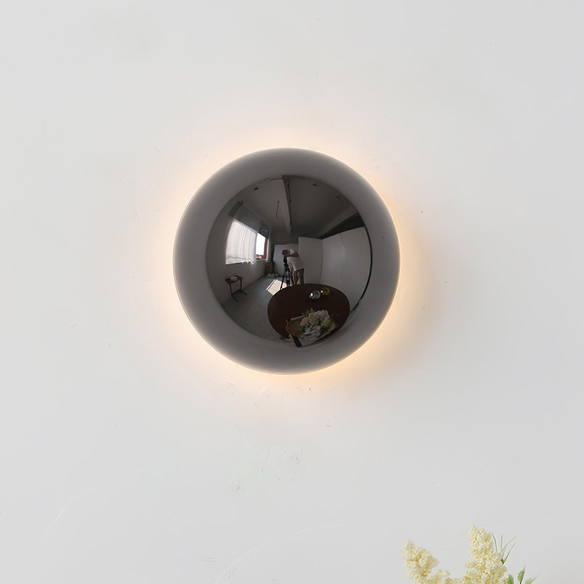 Glintara Gold Chrome LED Wall Sconce