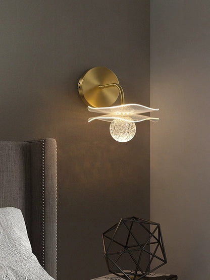 Gold Light Luxury LED Bedside Wall Light