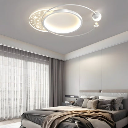 Golden Floral Starry Sky Ceiling Lamp