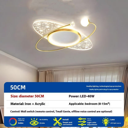 Golden Floral Starry Sky Ceiling Lamp