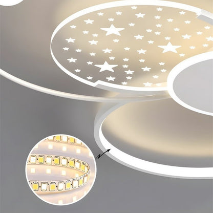 Golden Floral Starry Sky Ceiling Lamp