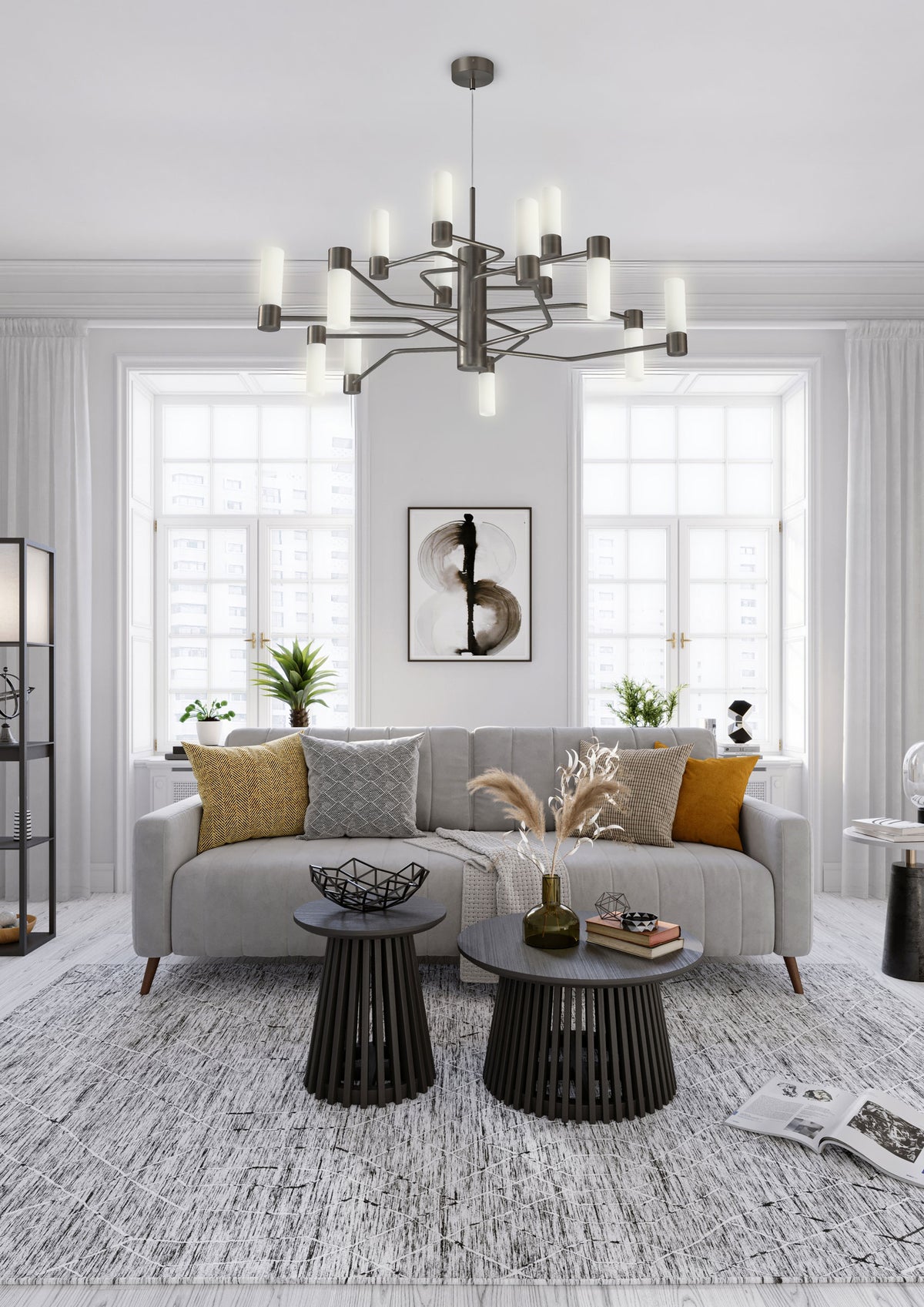 Graphite Opal Constellation Chandelier