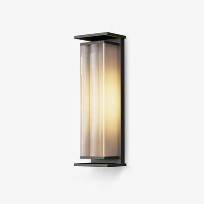 Gridlock Black LED Outdoor Wall Light