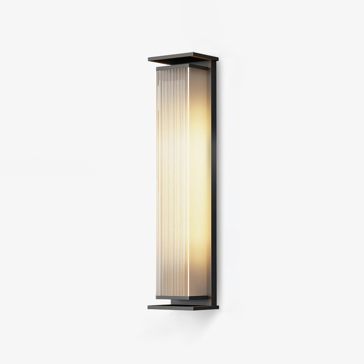 Gridlock Black LED Outdoor Wall Light