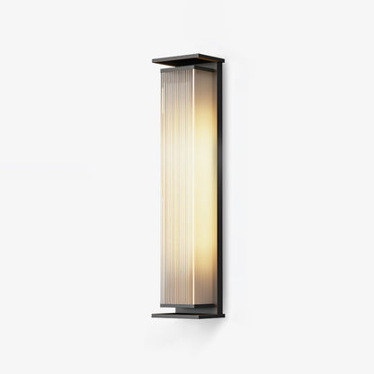 Gridlock Black LED Outdoor Wall Light