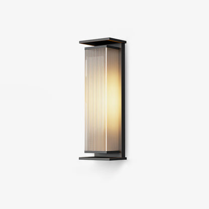Gridlock Black LED Outdoor Wall Light