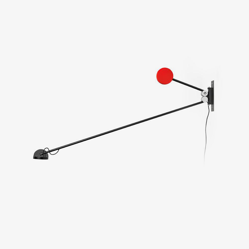 Gyrobeam Black Red LED Wall Light