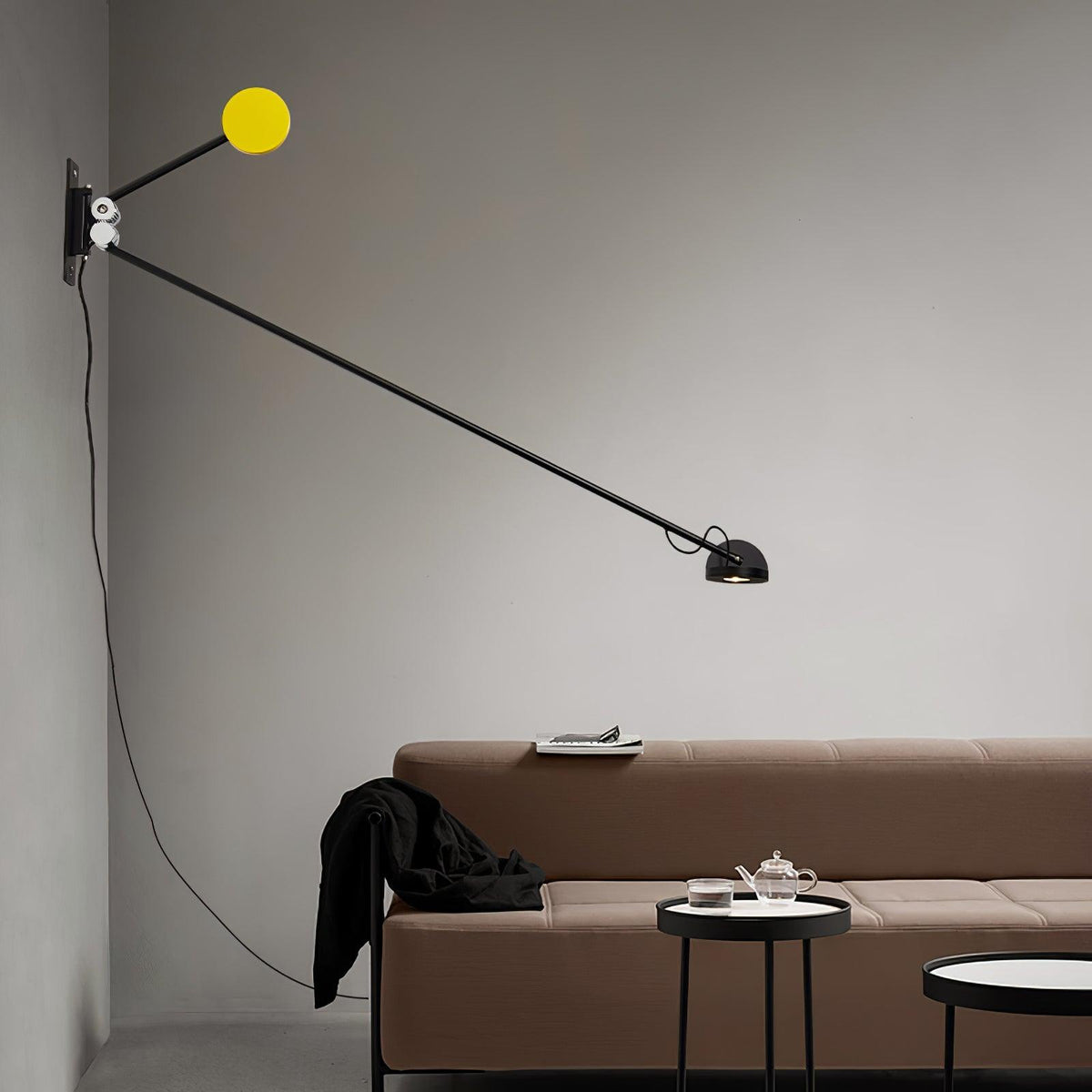Gyrobeam Black Red LED Wall Light