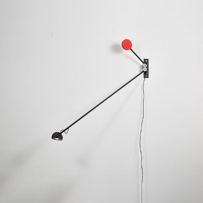 Gyrobeam Black Red LED Wall Light