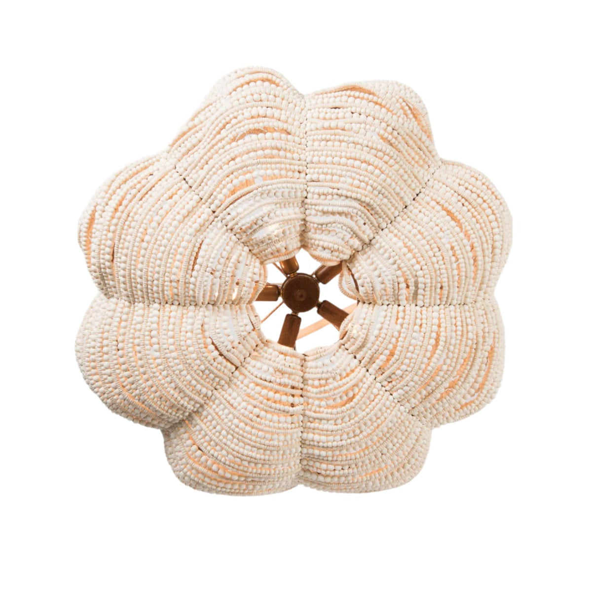 Hand-Finished Bronze White Statement Chandelier