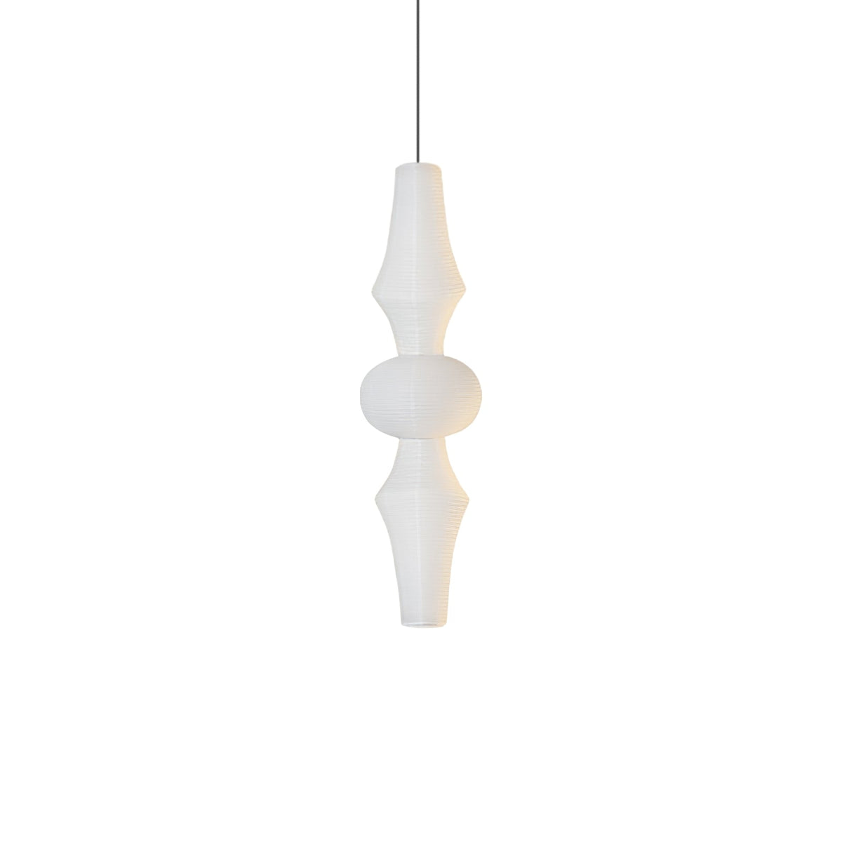 Washi Paper E Pendant Light ∅ 12.2″ x H 55.1″ / Dia 31cm x H 140cm (E27 Bulb: 3 pieces) / White Pendant light