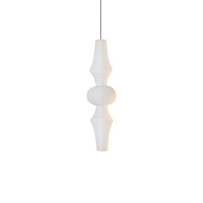 Washi Paper E Pendant Light ∅ 12.2″ x H 55.1″ / Dia 31cm x H 140cm (E27 Bulb: 3 pieces) / White Pendant light