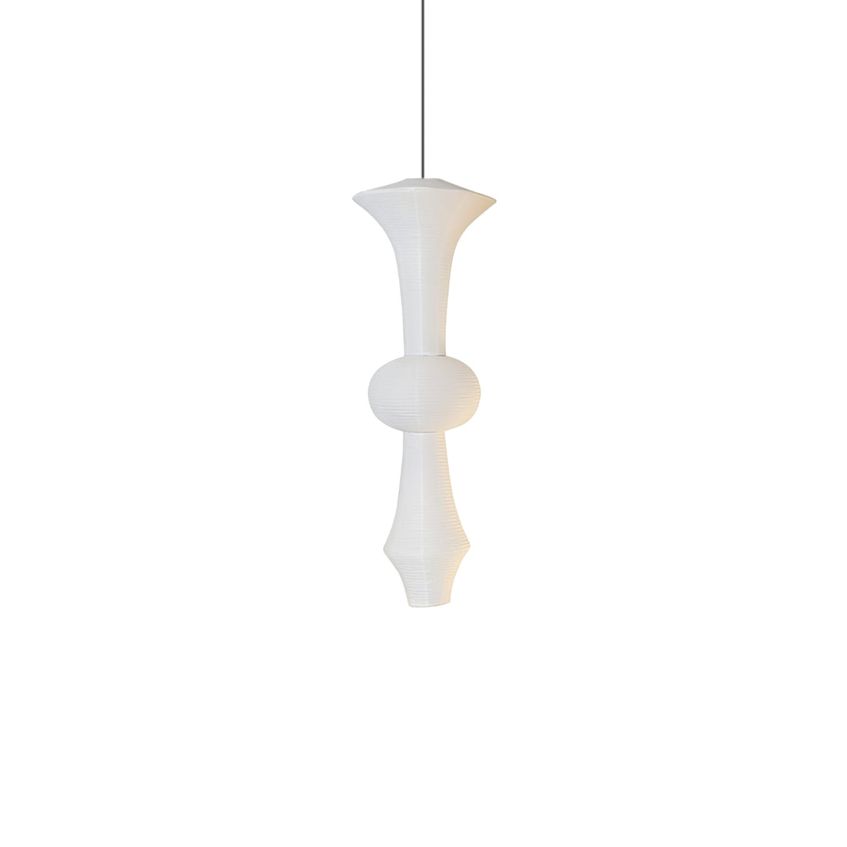 Washi Paper E Pendant Light ∅ 18.9″ x H 57.1″ / Dia 48cm x H 145cm (E27 Bulb: 3 pieces) / White Pendant light