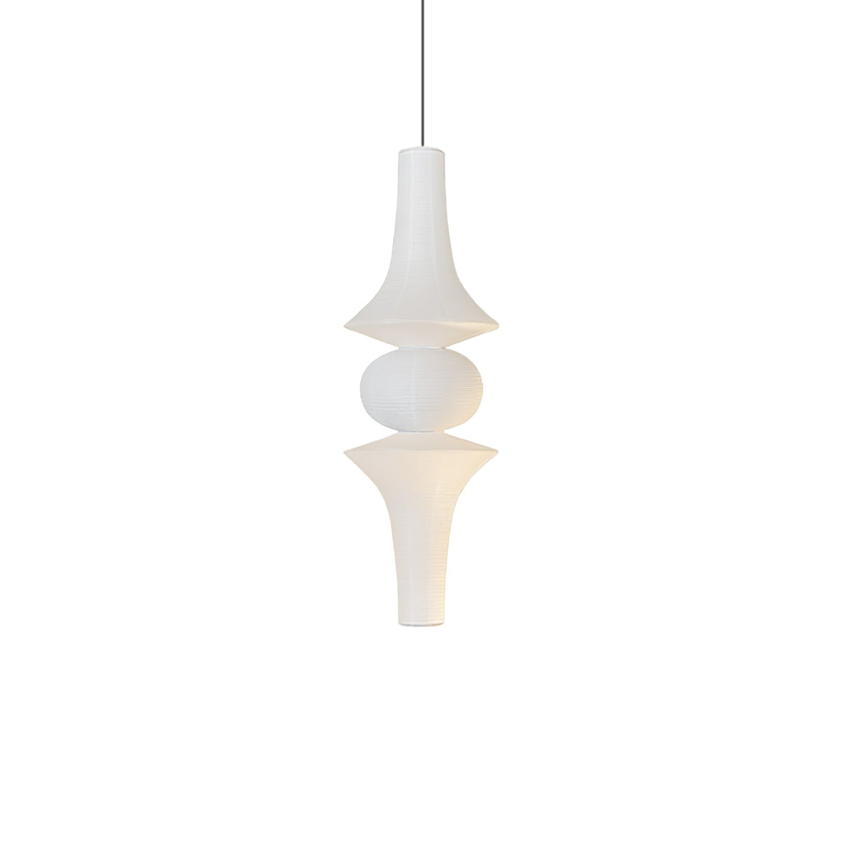 Washi Paper E Pendant Light ∅ 18.9″ x H 59.1″ / Dia 48cm x H 150cm (E27 Bulb: 3 pieces) / White Pendant light