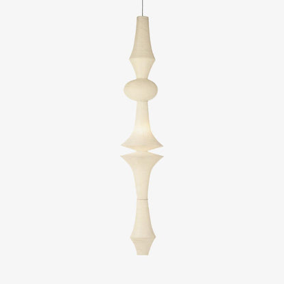 Washi Paper E Pendant Light ∅ 18.9″ x H 106.3″ / Dia 48cm x H 270cm (E27 Bulb: 5 pieces) / White Pendant light