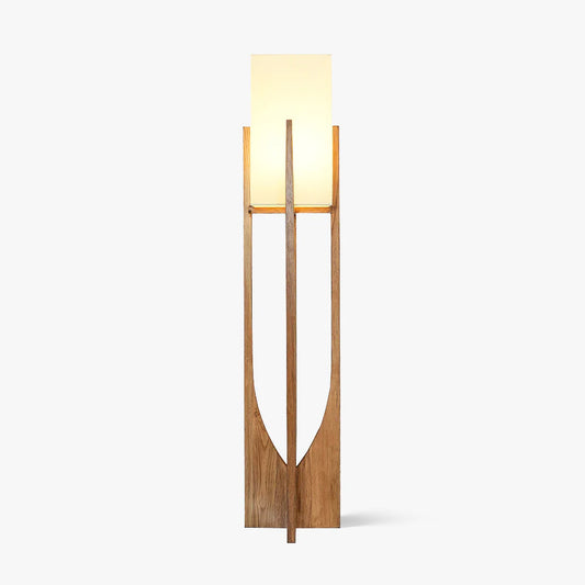 Hearthshade Walnut Ash Fabric Floor Lamp