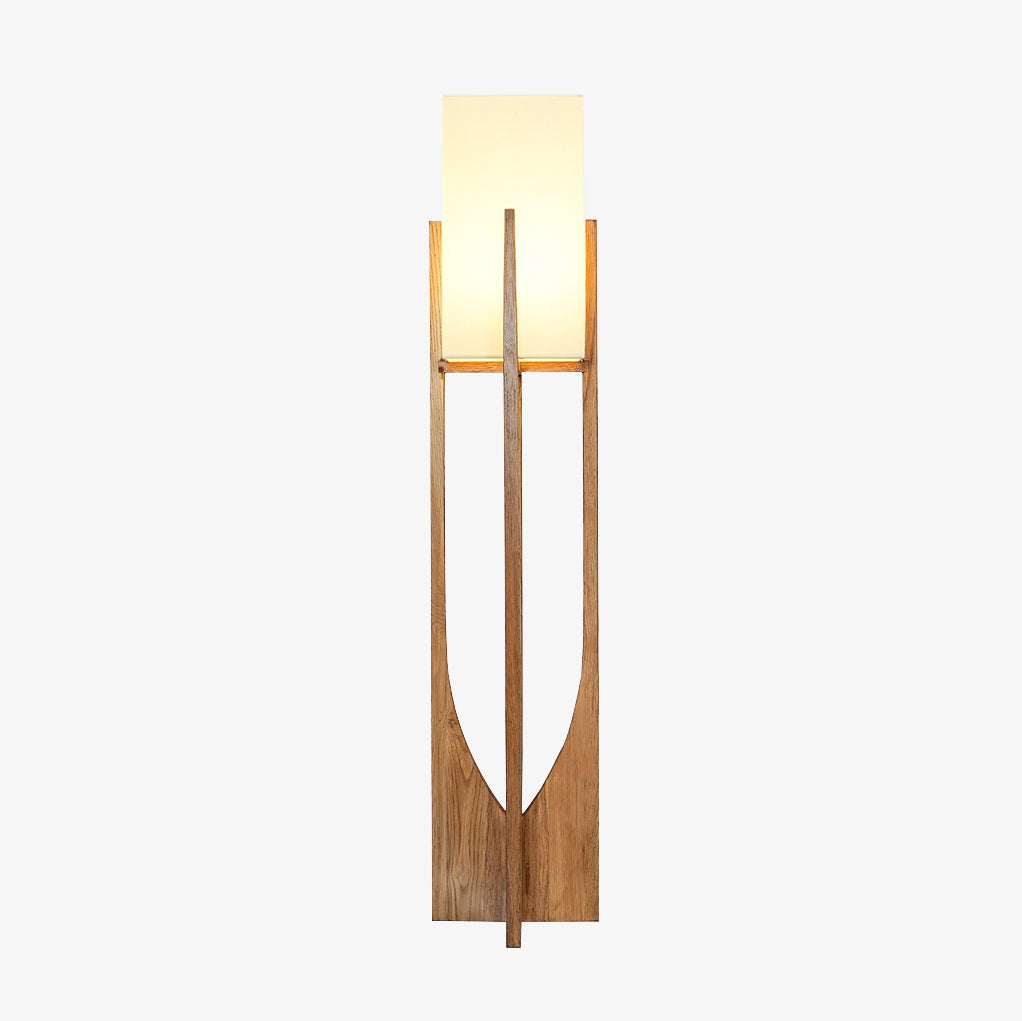 Hearthshade Walnut Ash Fabric Floor Lamp