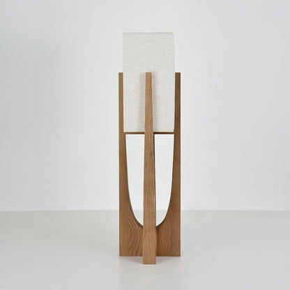 Hearthshade Walnut Ash Fabric Floor Lamp