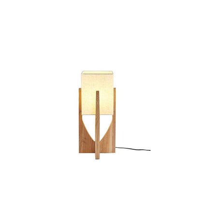 Hearthshade Walnut Ash Fabric Floor Lamp