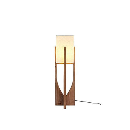 Hearthshade Walnut Ash Fabric Floor Lamp