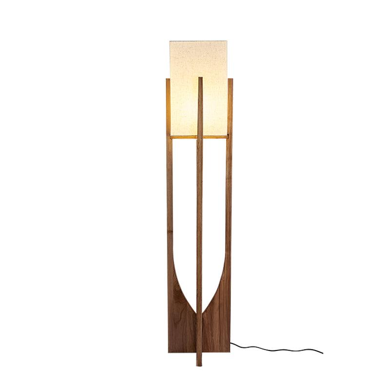 Hearthshade Walnut Ash Fabric Floor Lamp