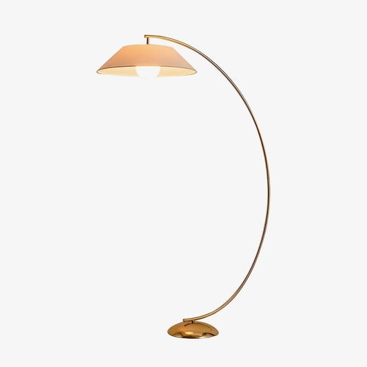 Highbow Gold Fabric Floor Lamp