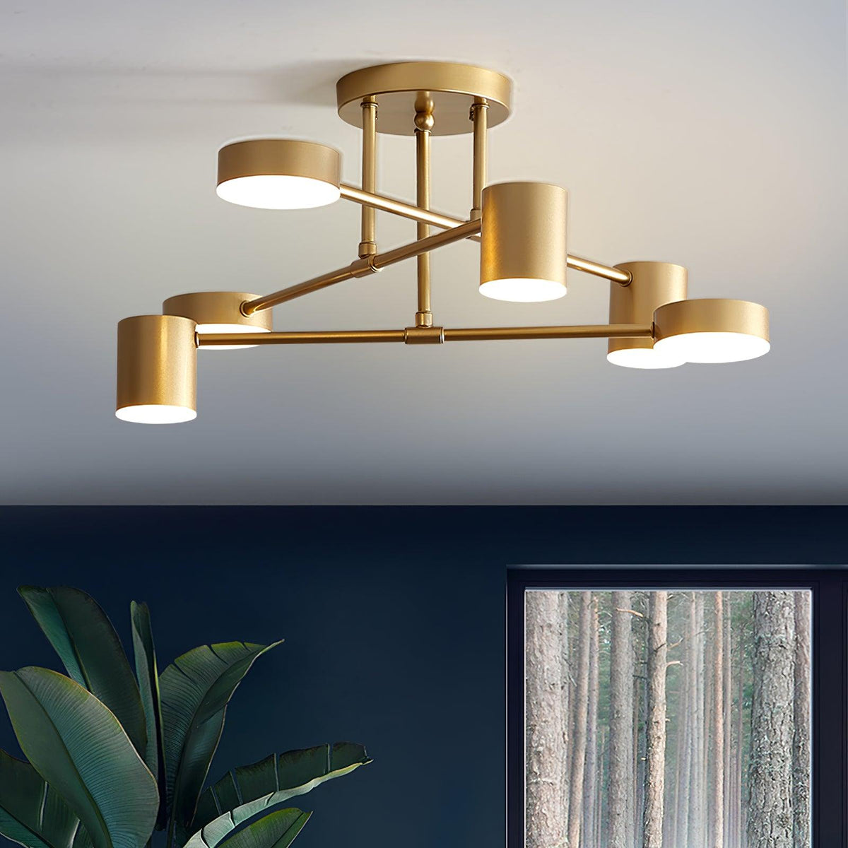 Hubburst Gold Black White LED Ceiling Light