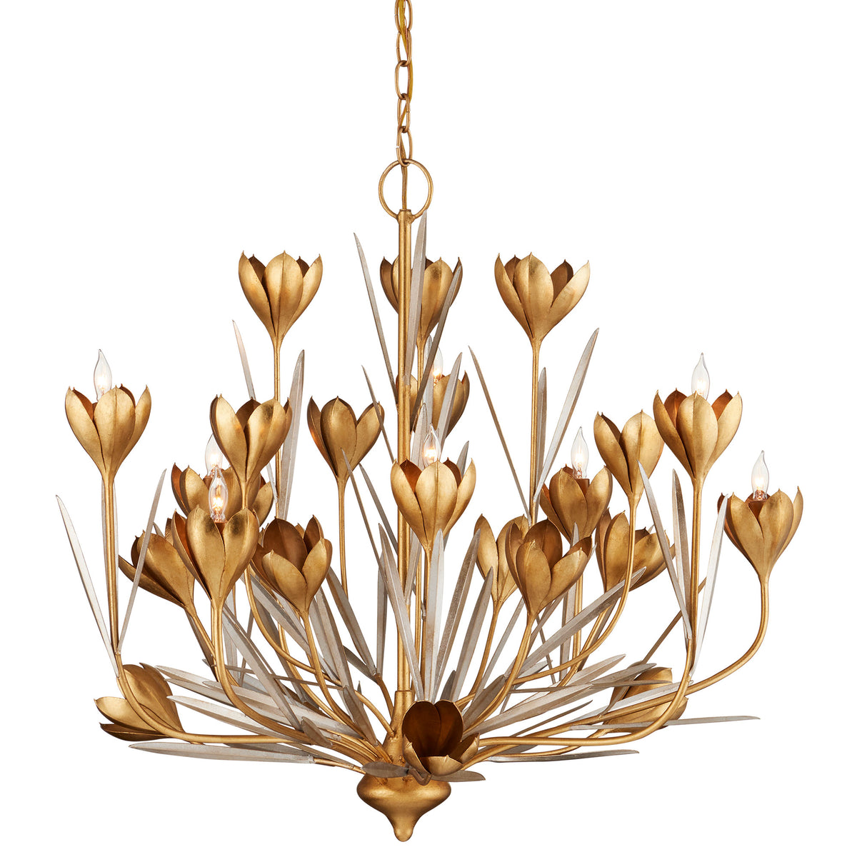 Hydrangea Leaf Candelabra Chandelier
