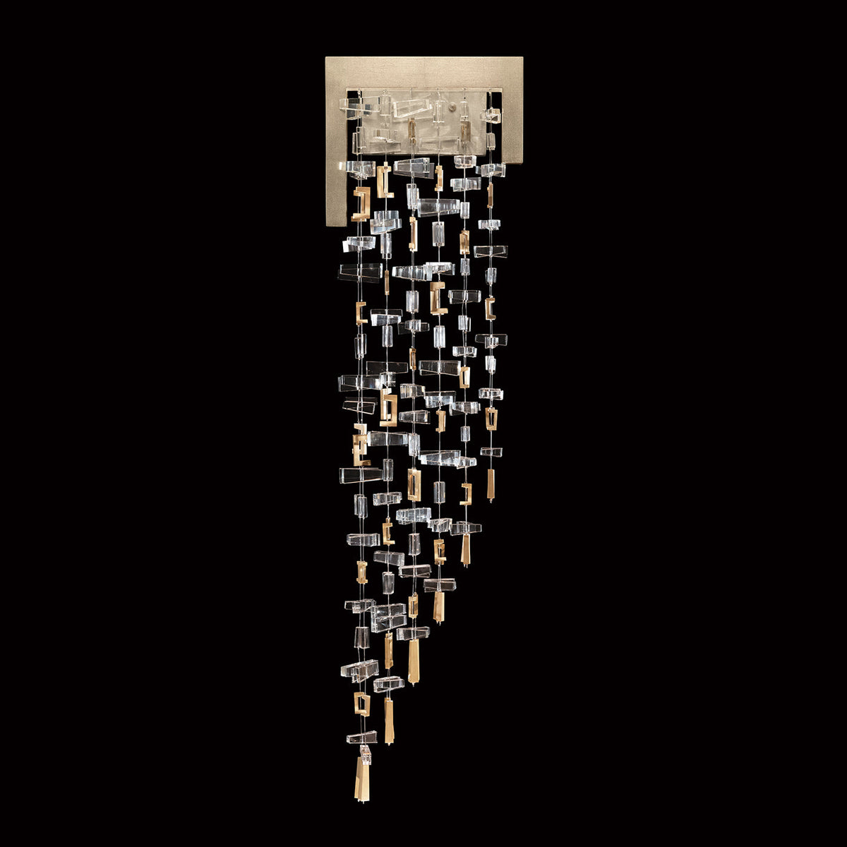 Intersected Crystal Brass LED Wall Sconce