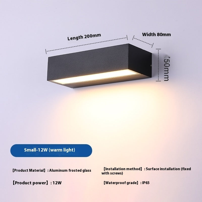 IP65 Aluminium Outdoor Pillar Wall Light / White Light / Small Size Wall Lamp