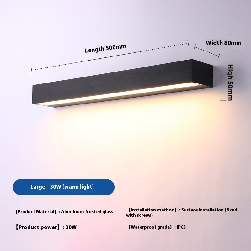 IP65 Aluminium Outdoor Pillar Wall Light / White Light / Medium Word Wall Lamp