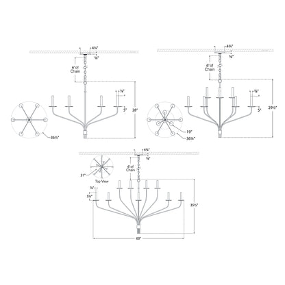 Ironstead Candelabra Chandelier