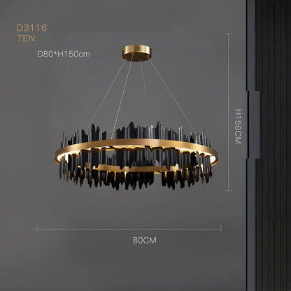 Italian Minimalist Luxury Ring Chandelier